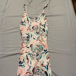 Athleta Floral Patterned Skirt - Pink/blue.Built in shorts with pockets. Sporty